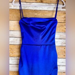 Windsor Blue Ruched Bodycon Maxi Dress